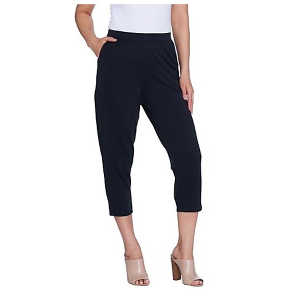 H by Halston Pants - H by Halston Brushed Modal Pull-On Cropped Pants B